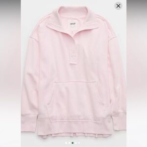 Aerie Vintage Popover Polo Sweatshirt